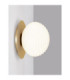 Allen Globe Wall Lights Milky White Structured Matt Gold E27 1x12W-4