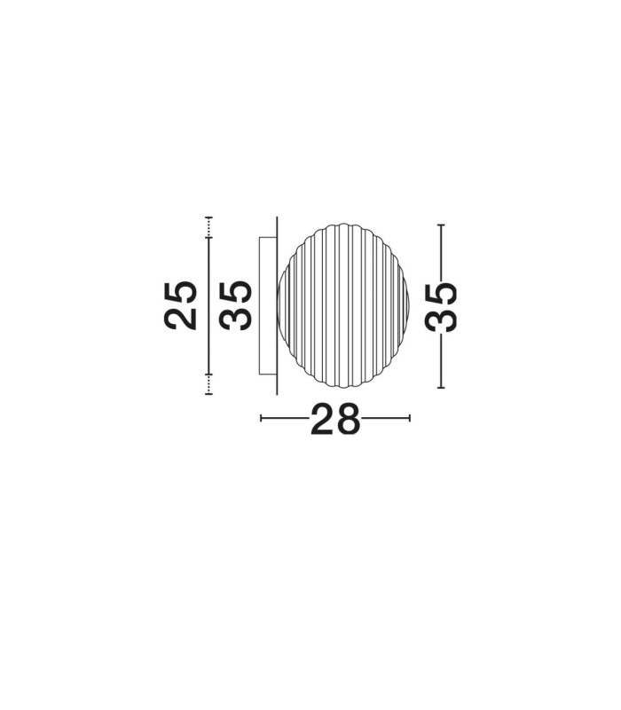 Allen Globe Wall Lights Milky White Structured Matt Gold E27 1x12W-6