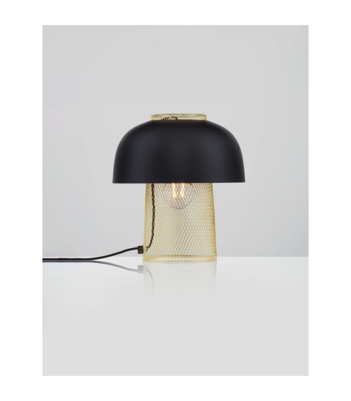 Sqube Table Lamp Sandy Black Gold E27 1x12W-4