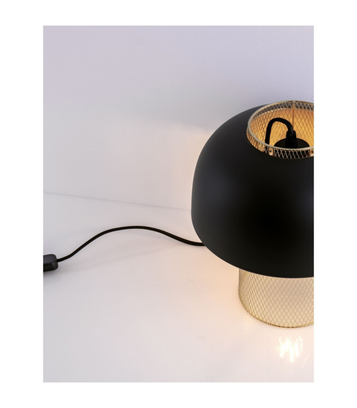 Sqube Table Lamp Sandy Black Gold E27 1x12W-6