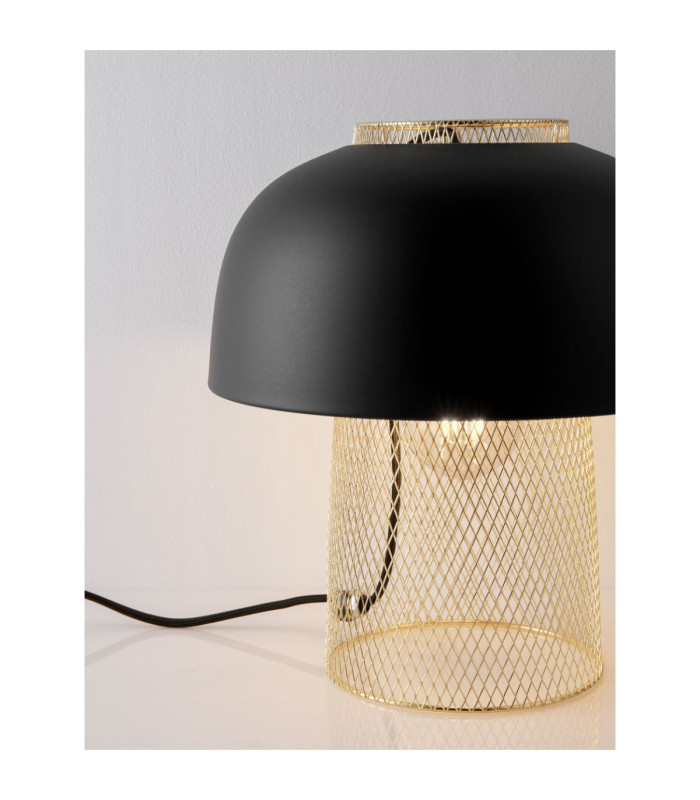 Sqube Table Lamp Sandy Black Gold E27 1x12W-7