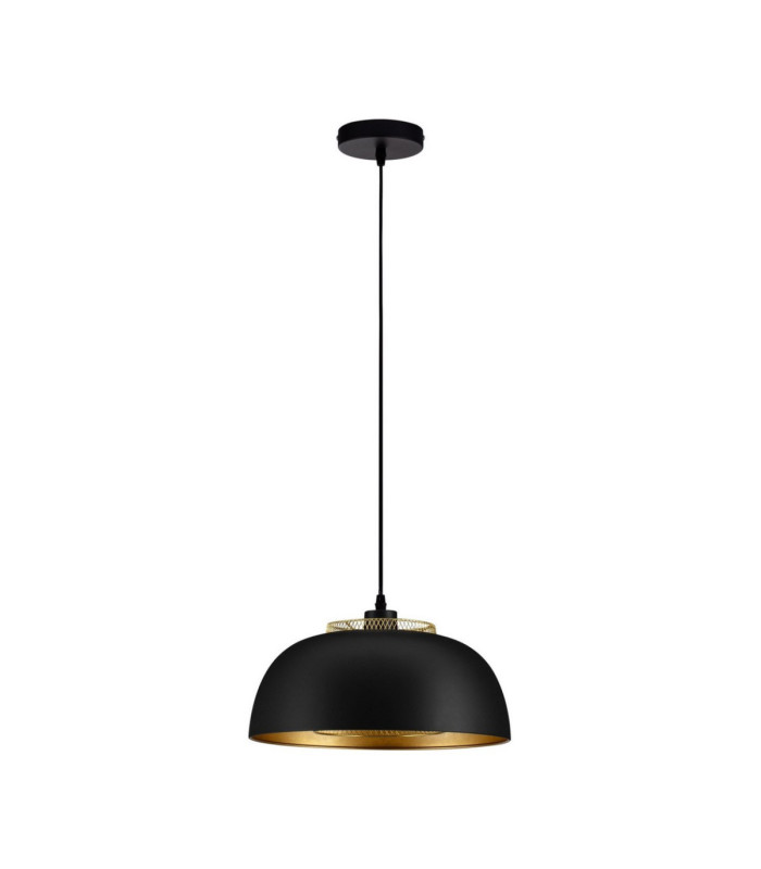 Sqube Dome Pendant Ceiling Light Sandy Black Gold E27 1x12W-1