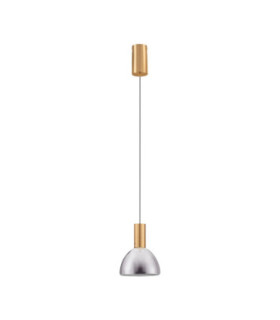 Voi Dome Pendant Ceiling Light Smokey Brass Gold LED 8W 239lm 3000K-1