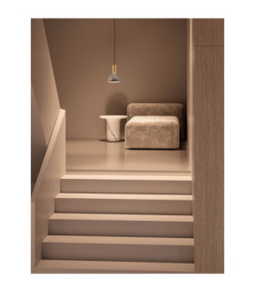 Voi Dome Pendant Ceiling Light Smokey Brass Gold LED 8W 239lm 3000K-2
