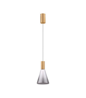 Voi Slim Pendant Ceiling Light Smokey Brass Gold Triac Dimmable LED 8W 182lm 3000K-1
