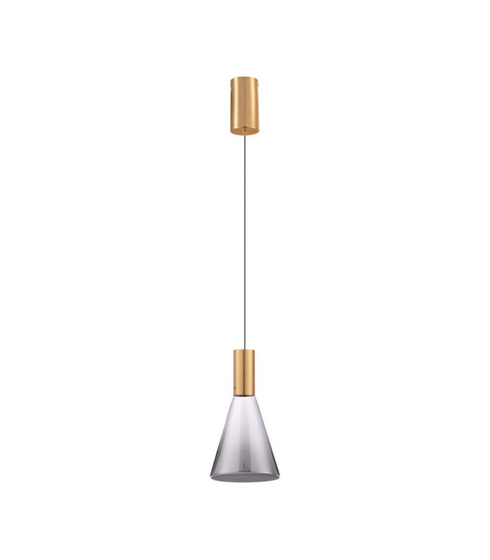 Voi Slim Pendant Ceiling Light Smokey Brass Gold Triac Dimmable LED 8W 182lm 3000K-1
