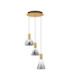 Voi Cluster Pendant Ceiling Light Smokey Brass Gold Triac Dimmable LED 24W 720lm 3000K-1