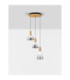 Voi Cluster Pendant Ceiling Light Smokey Brass Gold Triac Dimmable LED 24W 720lm 3000K-3