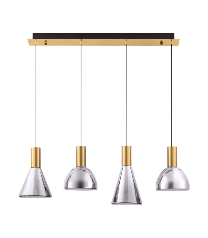 Voi Bar Pendant Ceiling Light Smokey Brass Gold Triac Dimmable LED 32W 960lm 3000K-1