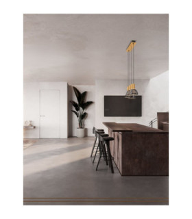 Voi Bar Pendant Ceiling Light Smokey Brass Gold Triac Dimmable LED 32W 960lm 3000K-2