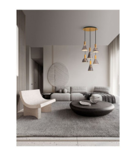 Voi Cluster Pendant Ceiling Light Smokey Brass Gold Triac Dimmable LED 48W 1440lm 3000K-2