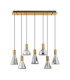Voi Cluster Pendant Ceiling Light Smokey Brass Gold Triac Dimmable LED 47W 966lm 3000K-1