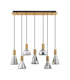 Voi Cluster Pendant Ceiling Light Smokey Brass Gold Triac Dimmable LED 47W 966lm 3000K-1