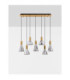 Voi Cluster Pendant Ceiling Light Smokey Brass Gold Triac Dimmable LED 47W 966lm 3000K-3