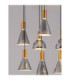 Voi Cluster Pendant Ceiling Light Smokey Brass Gold Triac Dimmable LED 47W 966lm 3000K-5