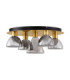 Voi Shade Cluster Ceiling Light Smokey Brass Gold Triac Dimmable LED 40W 1200lm 3000K-1