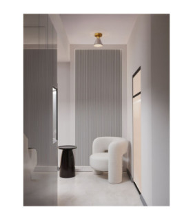 Voi Bowl Semi Flush Ceiling Light Smokey Brass Gold LED 8W 239lm 3000K-2