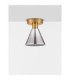 Voi Bowl Semi Flush Ceiling Light Smokey Brass Gold LED 8W 239lm 3000K-3