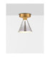 Voi Bowl Semi Flush Ceiling Light Smokey Brass Gold LED 8W 239lm 3000K-4
