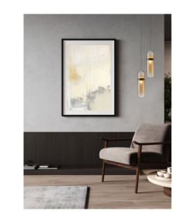 Norma Slim Pendant Ceiling Light Amber Glossy Gold Triac Dimmable LED 7W 490lm 3000K-2
