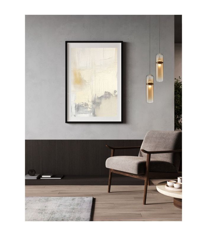 Norma Slim Pendant Ceiling Light Amber Glossy Gold Triac Dimmable LED 7W 490lm 3000K-2