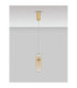 Norma Slim Pendant Ceiling Light Amber Glossy Gold Triac Dimmable LED 7W 490lm 3000K-3