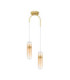 Norma Cluster Pendant Ceiling Light Amber Glossy Gold Triac Dimmable LED 14W 980lm 3000K-1