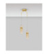Norma Cluster Pendant Ceiling Light Amber Glossy Gold Triac Dimmable LED 14W 980lm 3000K-4