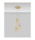 Norma Cluster Pendant Ceiling Light Amber Glossy Gold Triac Dimmable LED 21W 1470lm 3000K-4