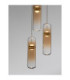 Norma Cluster Pendant Ceiling Light Amber Glossy Gold Triac Dimmable LED 21W 1470lm 3000K-5