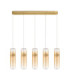 Norma Bar Pendant Ceiling Light Amber Glossy Gold Triac Dimmable LED 35W 2450lm 3000K-1