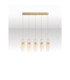 Norma Bar Pendant Ceiling Light Amber Glossy Gold Triac Dimmable LED 35W 2450lm 3000K-3