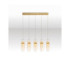 Norma Bar Pendant Ceiling Light Amber Glossy Gold Triac Dimmable LED 35W 2450lm 3000K-4