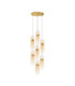 Norma Cluster Pendant Ceiling Light Amber Glossy Gold Triac Dimmable LED 49W 3430lm 3000K-1