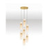 Norma Cluster Pendant Ceiling Light Amber Glossy Gold Triac Dimmable LED 49W 3430lm 3000K-3