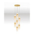 Norma Cluster Pendant Ceiling Light Amber Glossy Gold Triac Dimmable LED 49W 3430lm 3000K-4