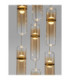 Norma Cluster Pendant Ceiling Light Amber Glossy Gold Triac Dimmable LED 49W 3430lm 3000K-5