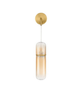 Norma Wall Lamp Amber Glossy Gold Triac Dimmable LED 7W 490lm 3000K-1