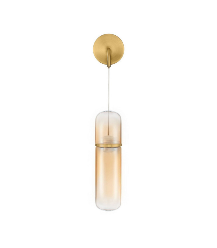 Norma Wall Lamp Amber Glossy Gold Triac Dimmable LED 7W 490lm 3000K-1