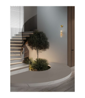 Norma Wall Lamp Amber Glossy Gold Triac Dimmable LED 7W 490lm 3000K-2