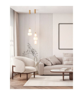 Movil Slim Pendant Ceiling Light Clear Opal Platinum Gold Triac Dimmable LED 28W 1820lm 3000K-2
