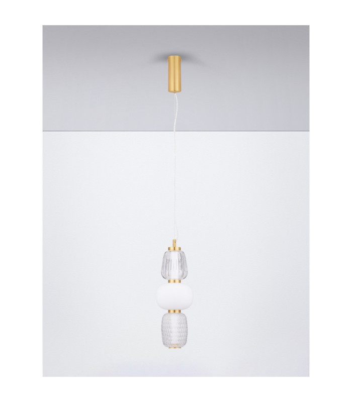 Movil Slim Pendant Ceiling Light Clear Opal Platinum Gold Triac Dimmable LED 28W 1820lm 3000K-3