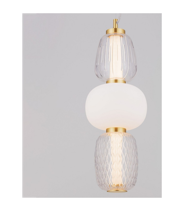 Movil Slim Pendant Ceiling Light Clear Opal Platinum Gold Triac Dimmable LED 28W 1820lm 3000K-6
