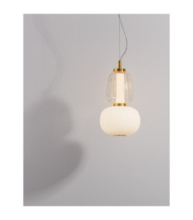 Movil Slim Pendant Ceiling Light Clear Opal Platinum Gold Triac Dimmable LED 18W 1170lm 3000K-2