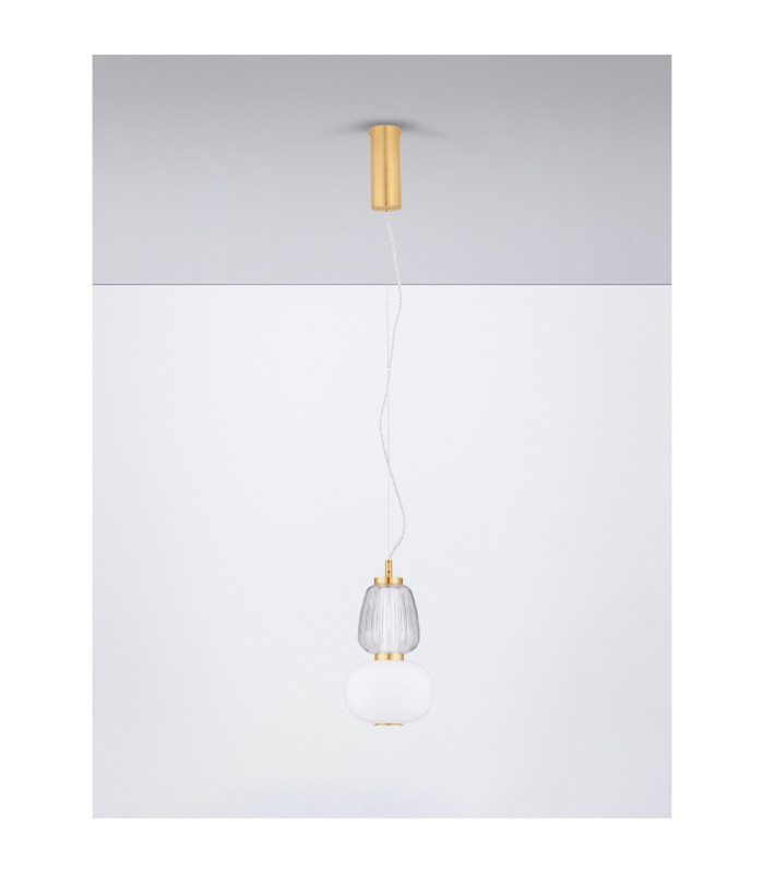 Movil Slim Pendant Ceiling Light Clear Opal Platinum Gold Triac Dimmable LED 18W 1170lm 3000K-3