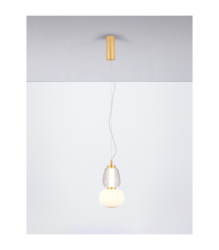 Movil Slim Pendant Ceiling Light Clear Opal Platinum Gold Triac Dimmable LED 18W 1170lm 3000K-4