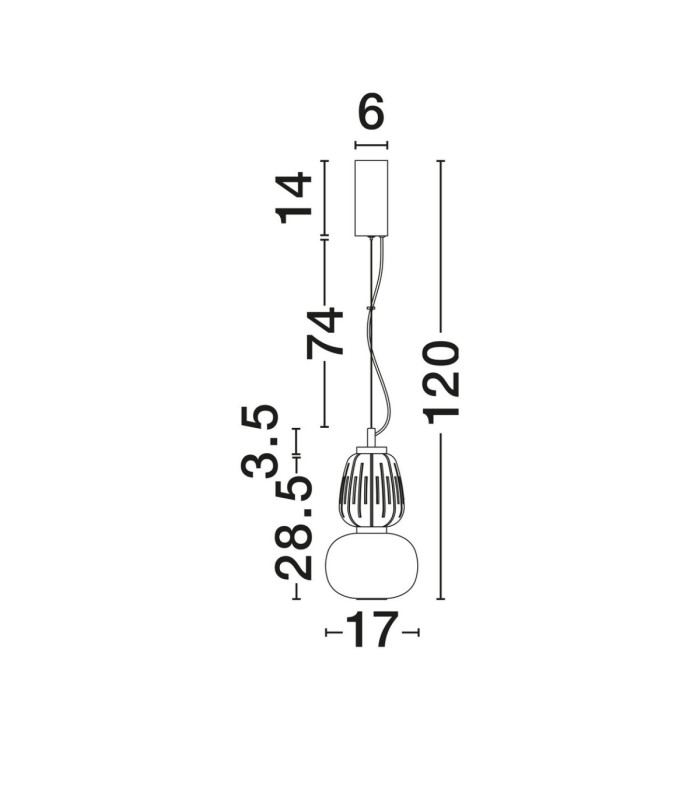 Movil Slim Pendant Ceiling Light Clear Opal Platinum Gold Triac Dimmable LED 18W 1170lm 3000K-7