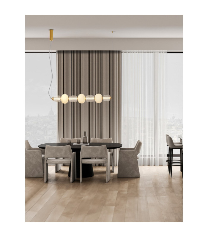 Movil Bar Pendant Ceiling Light Clear Opal Platinum Gold Triac Dimmable LED 42W 2730lm 3000K-2