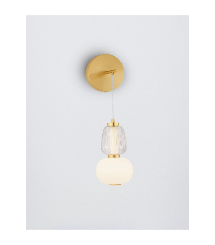 Movil Globe Wall Lights Clear Opal Platinum Gold Triac Dimmable LED 18W 1170lm 3000K-4