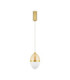 Egna Slim Pendant Ceiling Light Opal Cognac Gold LED 20W 1200lm 3000K-1